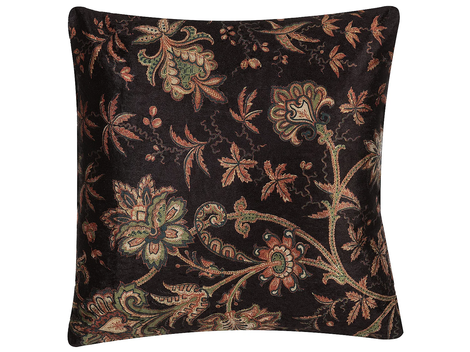 Lot de 2 coussins décoratifs KARUR Coton 45 x 45 cm Marron Motif floral