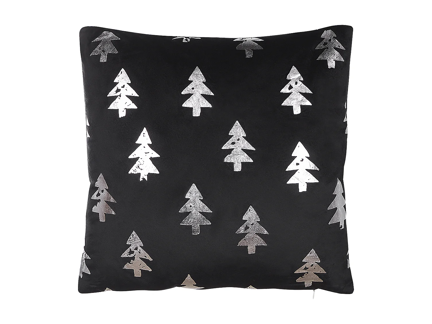 Lot de 2 coussins décoratifs CUPID Velours 45 x 45 cm Noir Motif de Noël