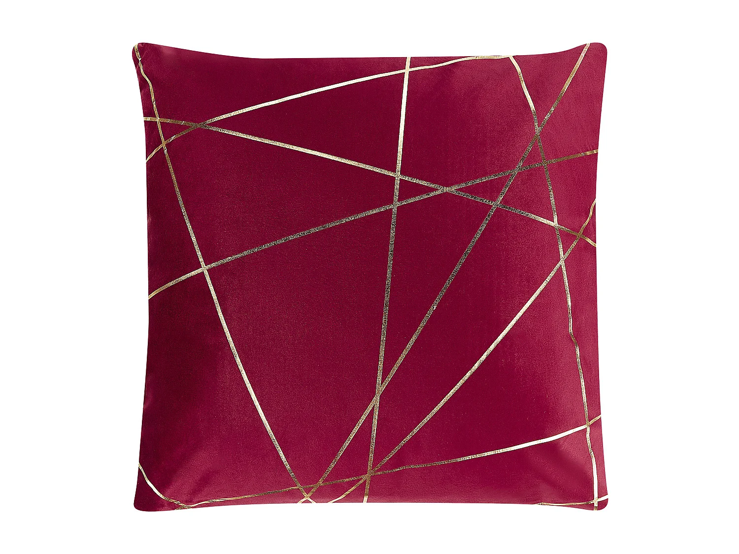 Set van 2 decoratieve kussens PINUS Fluweel 45 x 45 cm Rood Geometrisch patroon