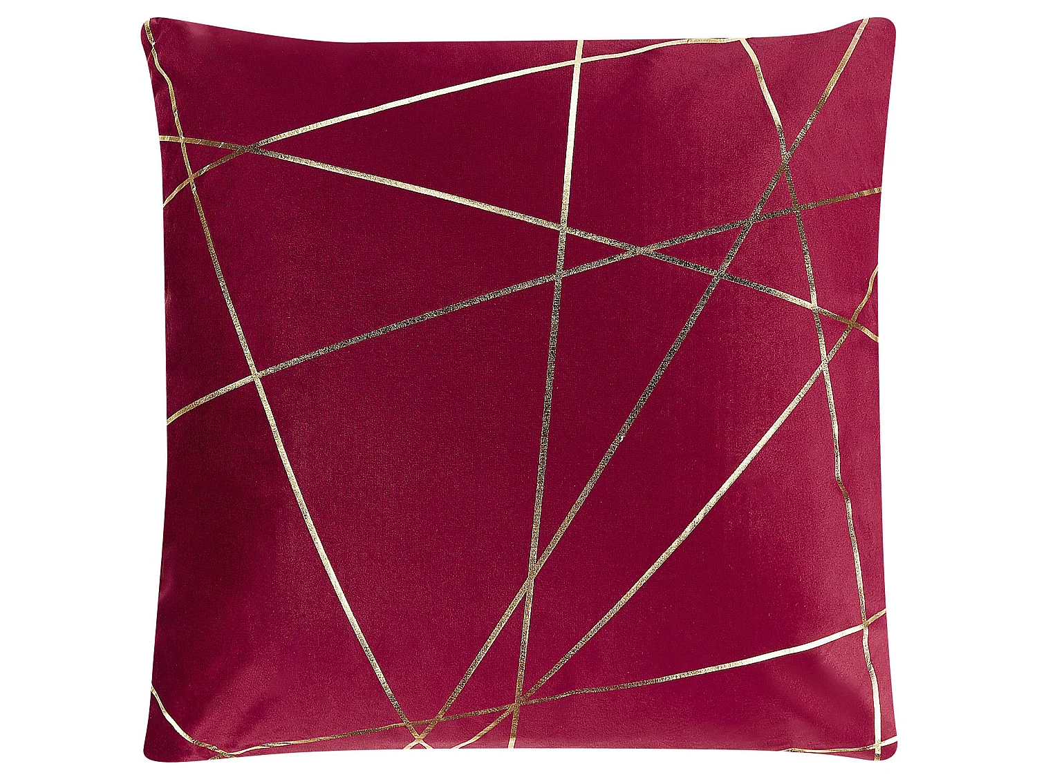 Conjunto de 2 cojines decorativos PINUS Terciopelo 45 x 45 cm Rojo Patrón geométrico