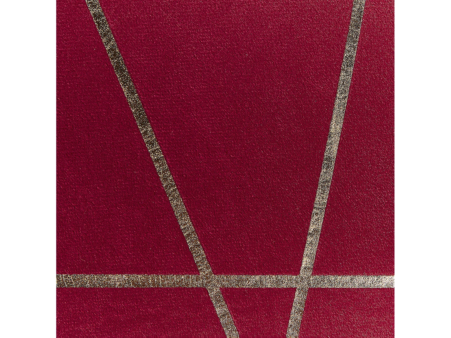 Lot de 2 coussins décoratifs PINUS Velours 45 x 45 cm Rouge Motif géométrique
