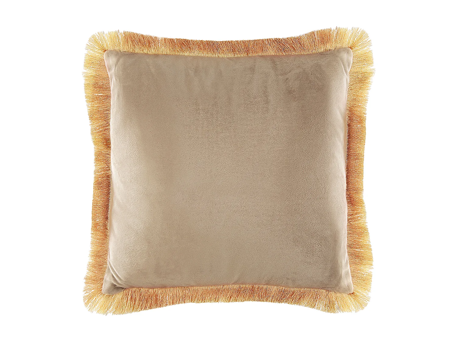 Set van 2 decoratieve kussens POTHOS Fluweel 45 x 45 cm Beige Effen