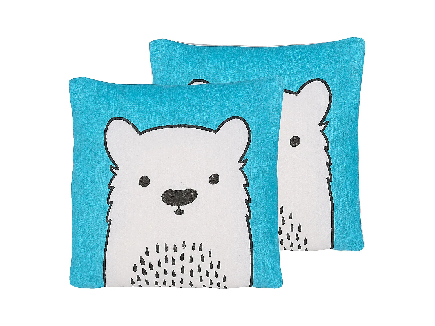 Lot de 2 coussins décoratifs WARANASI Coton 45 x 45 cm Bleu
