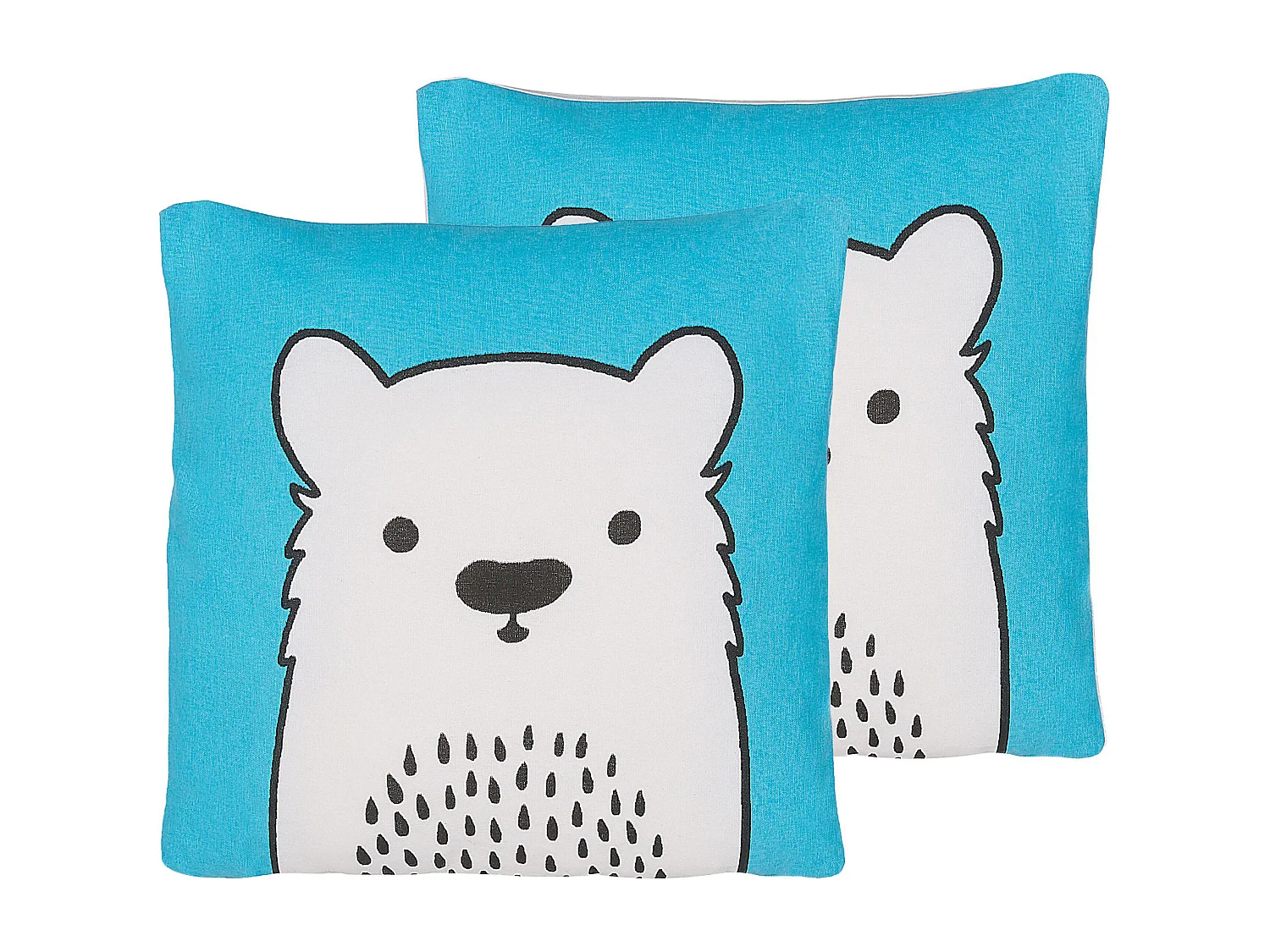 Lot de 2 coussins décoratifs WARANASI Coton 45 x 45 cm Bleu