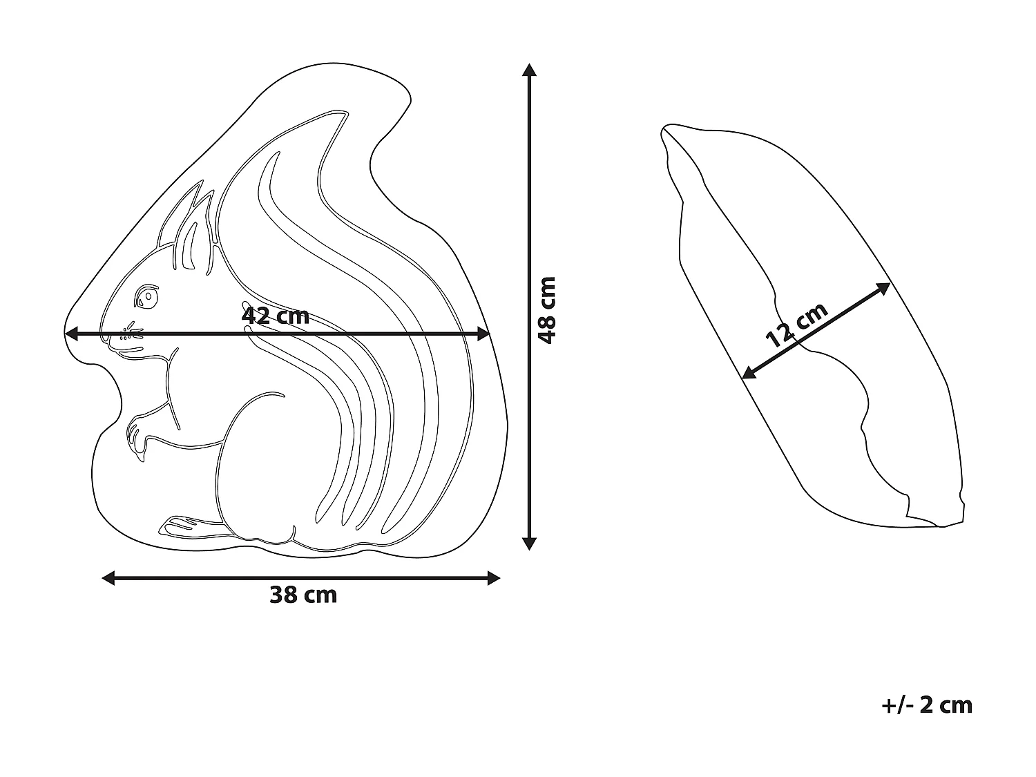 Sierkussen voor kinderen zwart/wit 42 x 48 cm KOLKATA