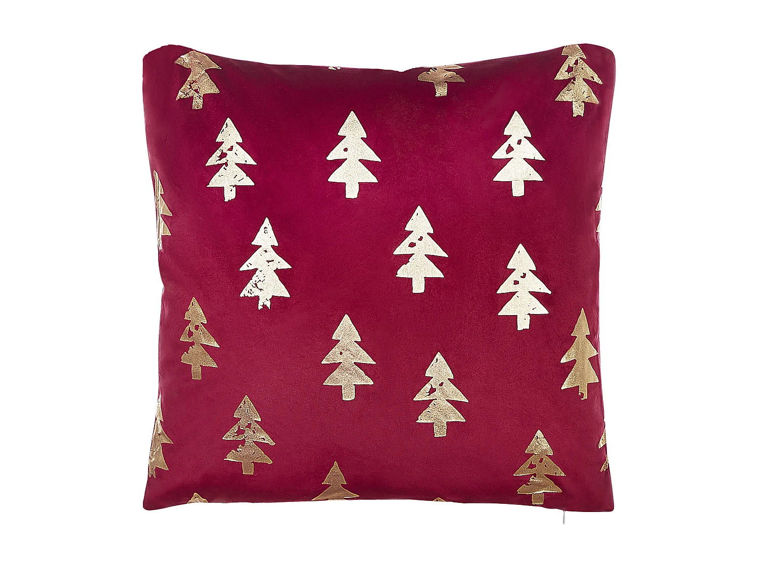 Dekokissen 2er Set CUPID Samtstoff 45 x 45 cm Rot Weihnachtsmotiv