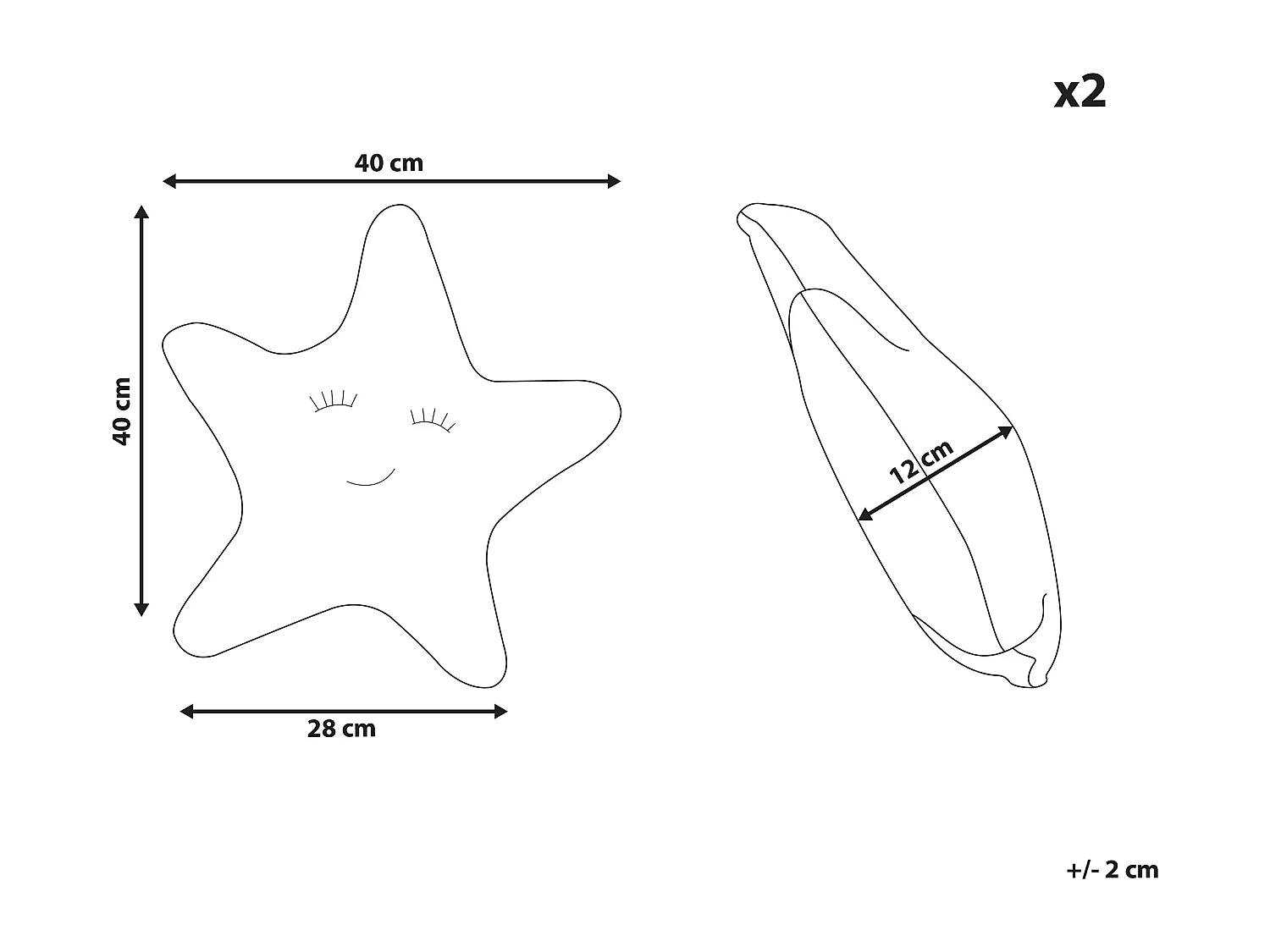 Sierkussen voor kinderen set van 2 grijs 40 x 40 cm BHOPAL
