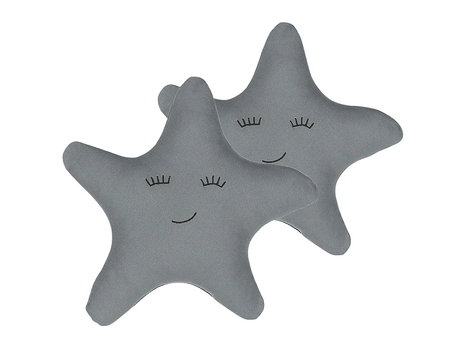 Set of 2 Decorative Cushions BHOPAL Cotton 40 x 40 cm Grey Star