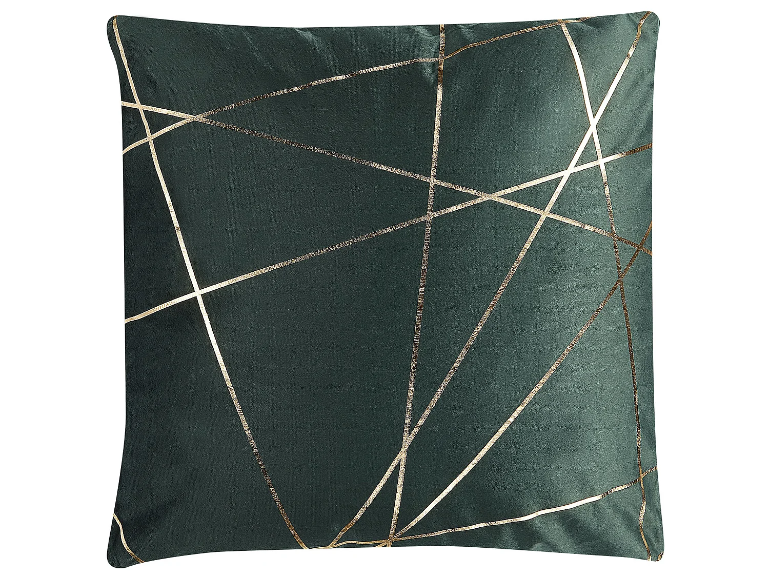 Lot de 2 coussins décoratifs PINUS Velours 45 x 45 cm Vert foncé Motif géométrique