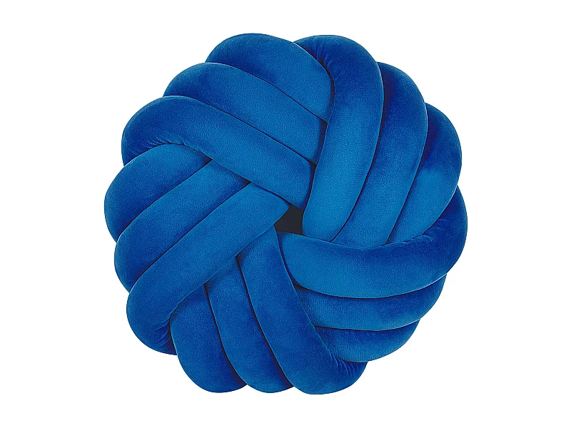 Coussin AKOLA Velours 30 x 30 cm Bleu Unicolore