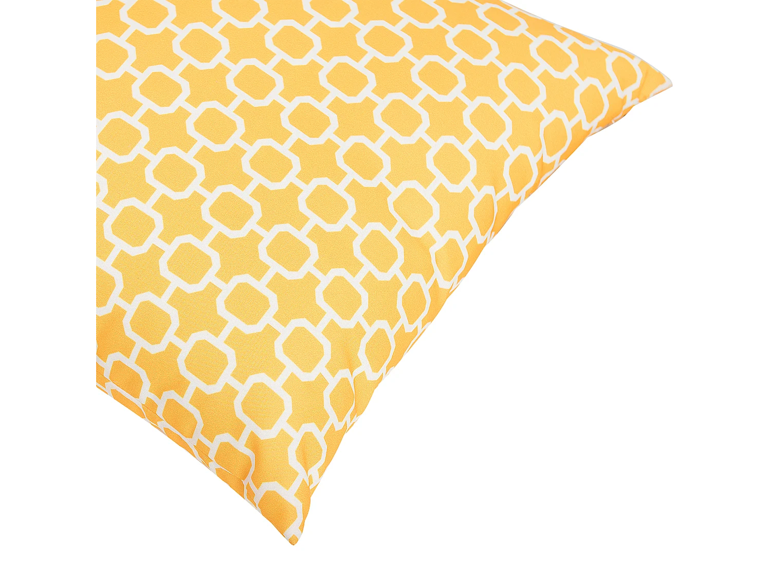 Stilvolles Gartenkissen im 2er Set geometrisches Motiv 40 x 40 cm gelb