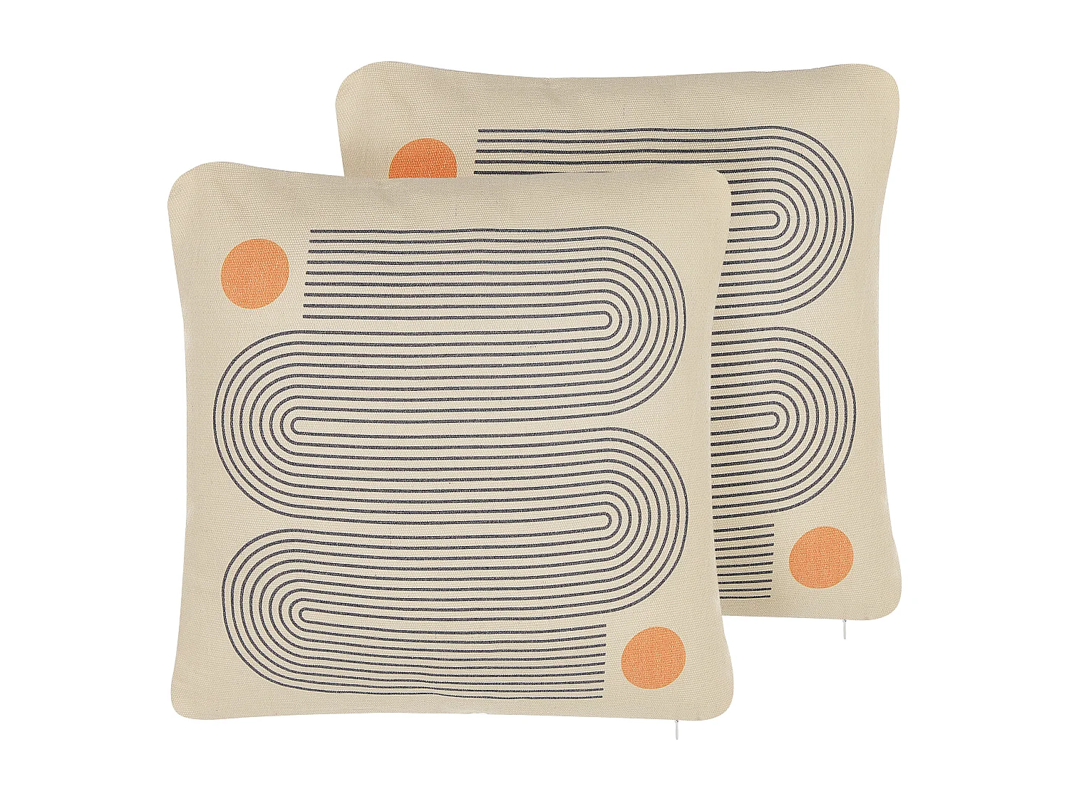 Dekokissen 2er Set geometrisches Muster mehrfarbig 45 x 45 cm modern Calibrachoa