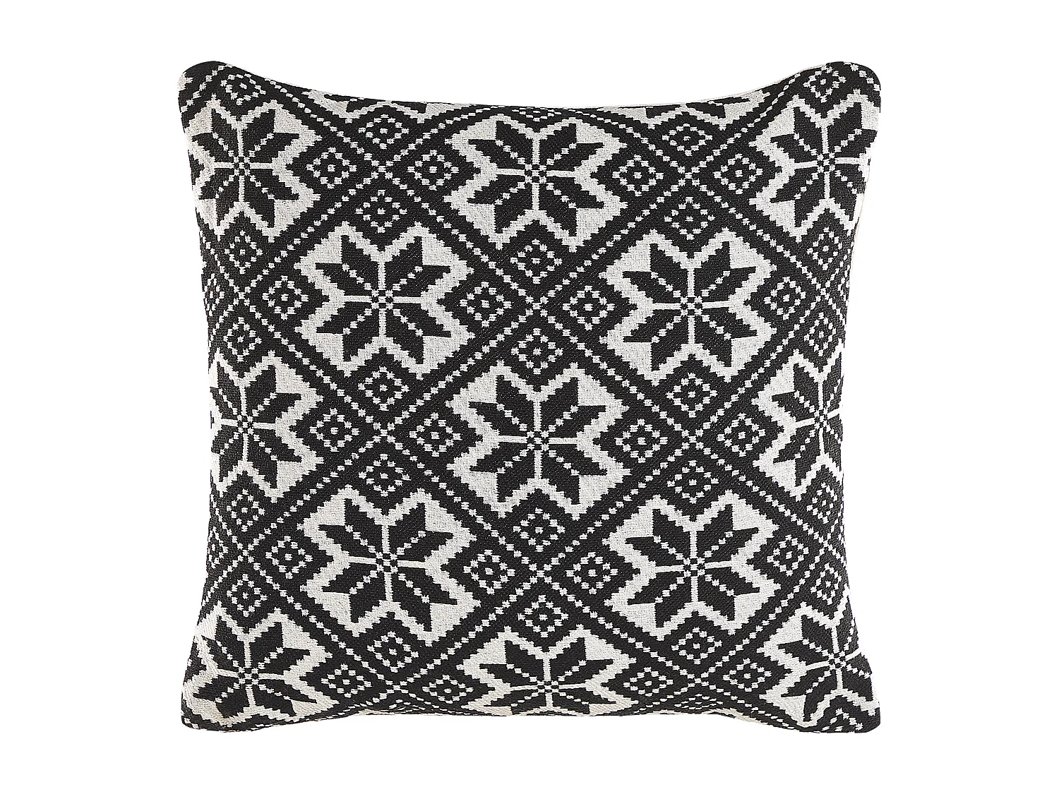 Zestaw 2 poduszek dekoracyjnych BESKOZ Bawełna 45 x 45 cm Czarny Wzór geometryczny