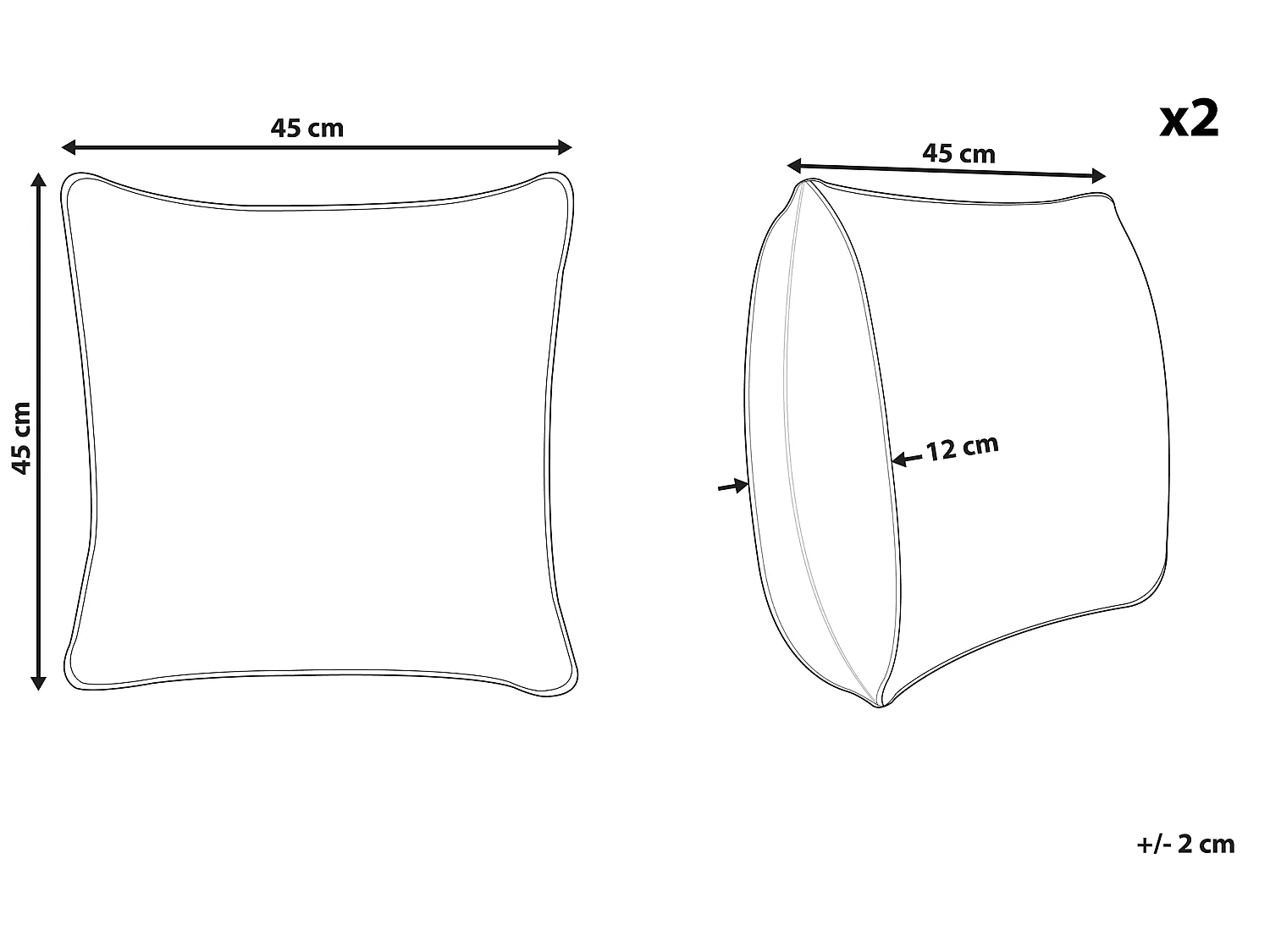 Lot de 2 coussins décoratifs ALYSSUM 45 x 45 cm Rose Motif de treillis