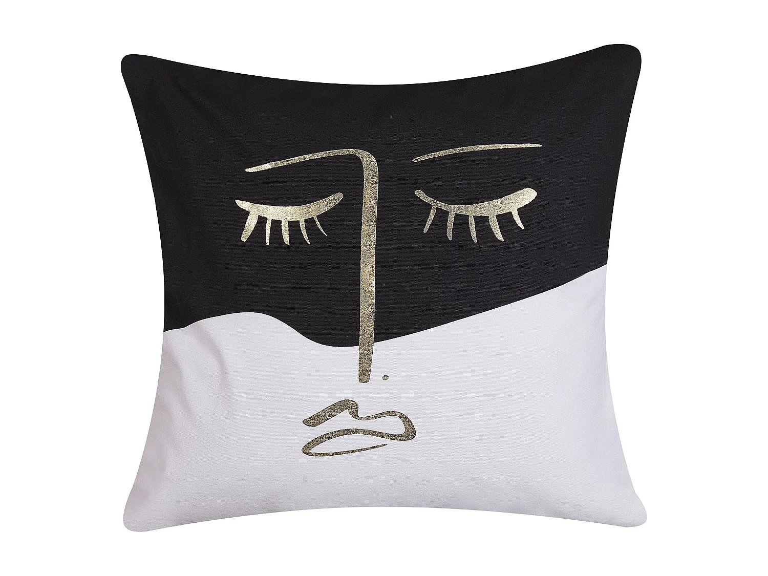 Conjunto de 2 almofadas decorativas ABELIA Algodão 45 x 45 cm Preto/Branco Padrão abstracto