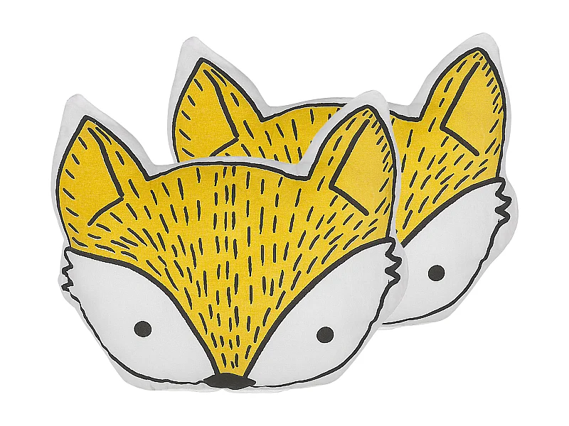 Lot de 2 coussins décoratifs VADODARA Coton 50 x 40 cm Jaune Renard