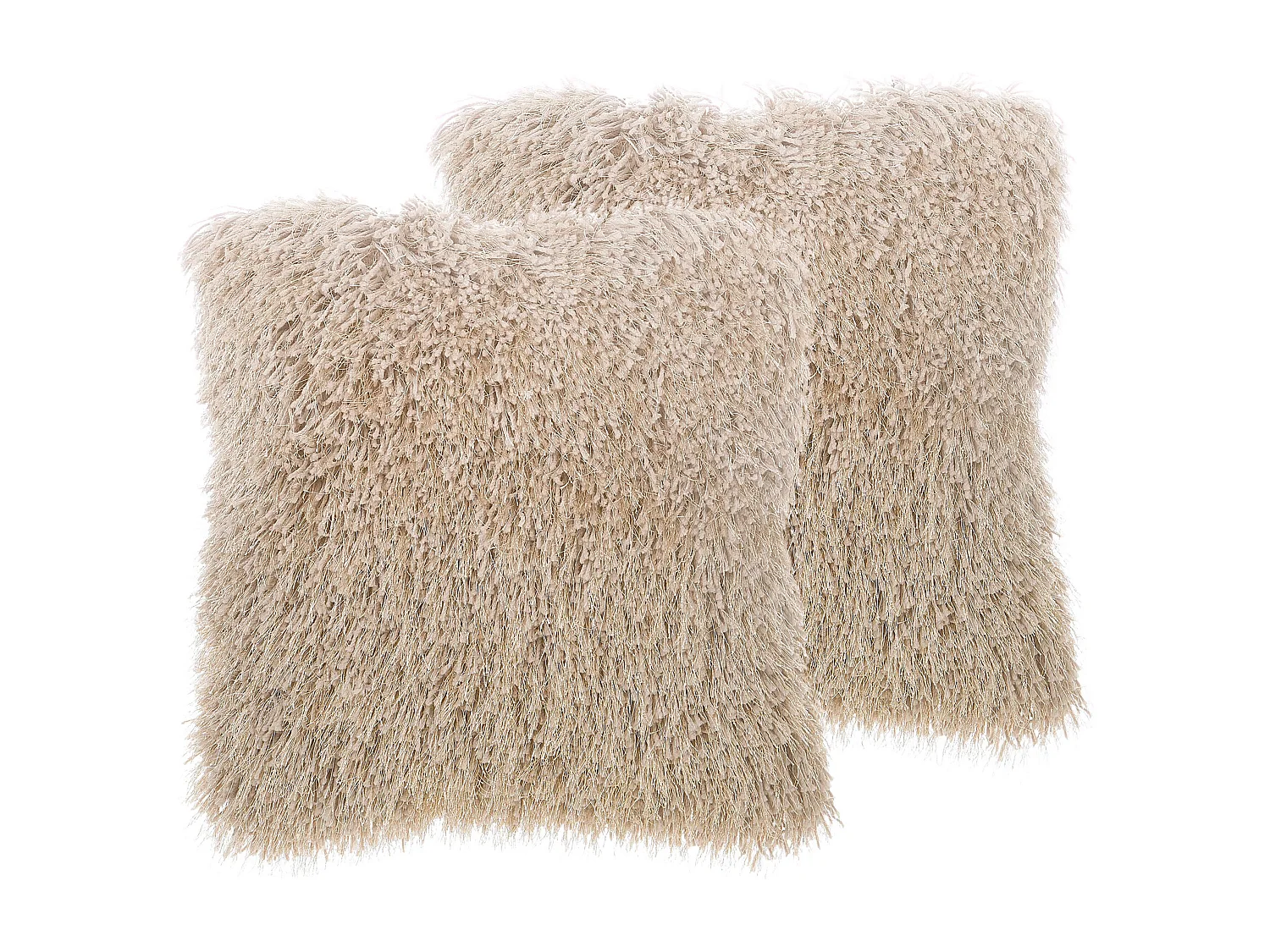 Lot de 2 coussins décoratifs CIDE 45 x 45 cm Beige Unicolore
