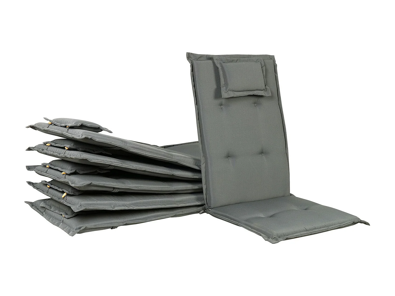 Set van 6 rug/zitkussens TOSCANA 50 x 70 cm Grijs