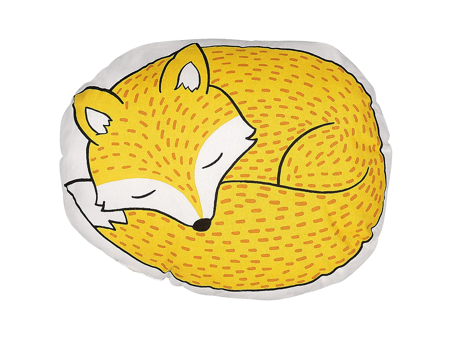 Dekokissen 2er Set Baumwolle 50 x 40 cm Fuchsmotiv gelb Kinderzimmer Dhanbad