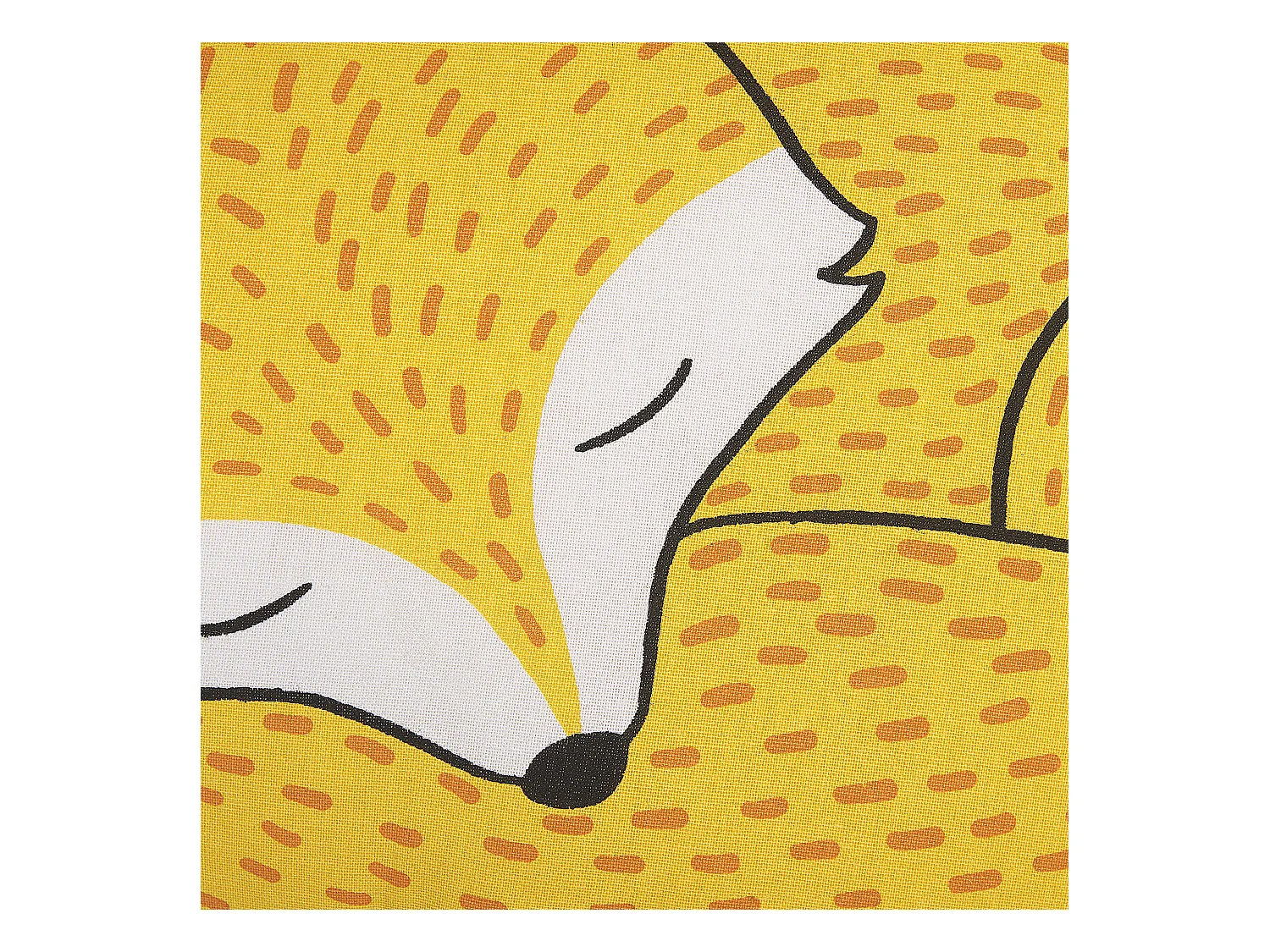 Dekokissen 2er Set Baumwolle 50 x 40 cm Fuchsmotiv gelb Kinderzimmer Dhanbad