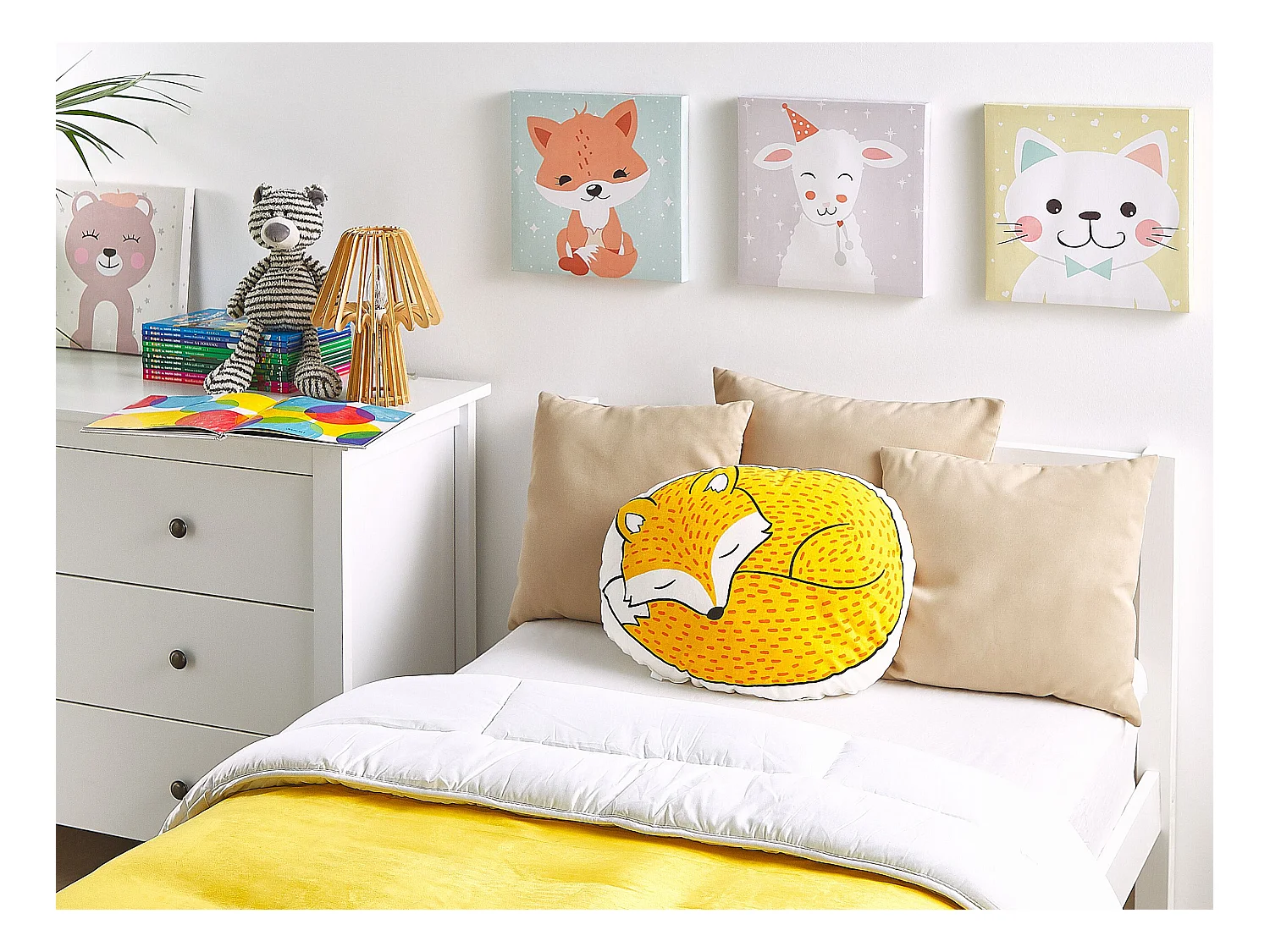 Lot de 2 coussins décoratifs DHANBAD Coton 50 x 40 cm Jaune Renard