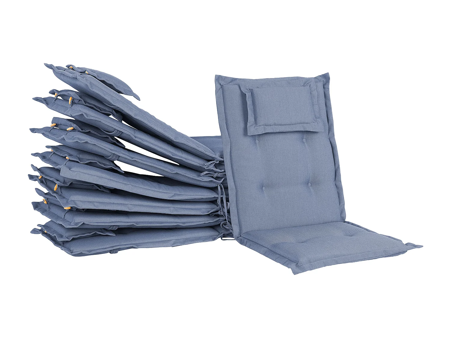 Set van 8 rug/zitkussens MAUI 40 x 54 cm Blauw