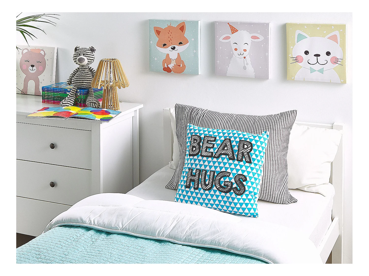 Coussin RADZKOT Coton 40 x 40 cm Bleu