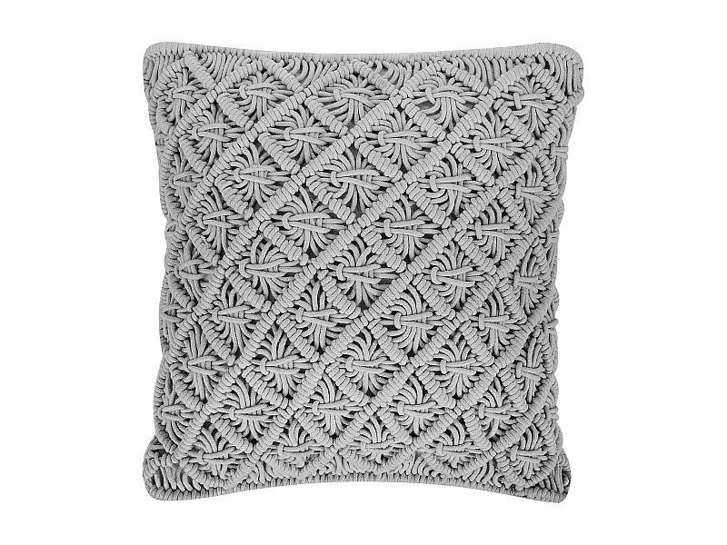 Coussin KIZKALESI Coton 45 x 40 cm Gris Motif géométrique