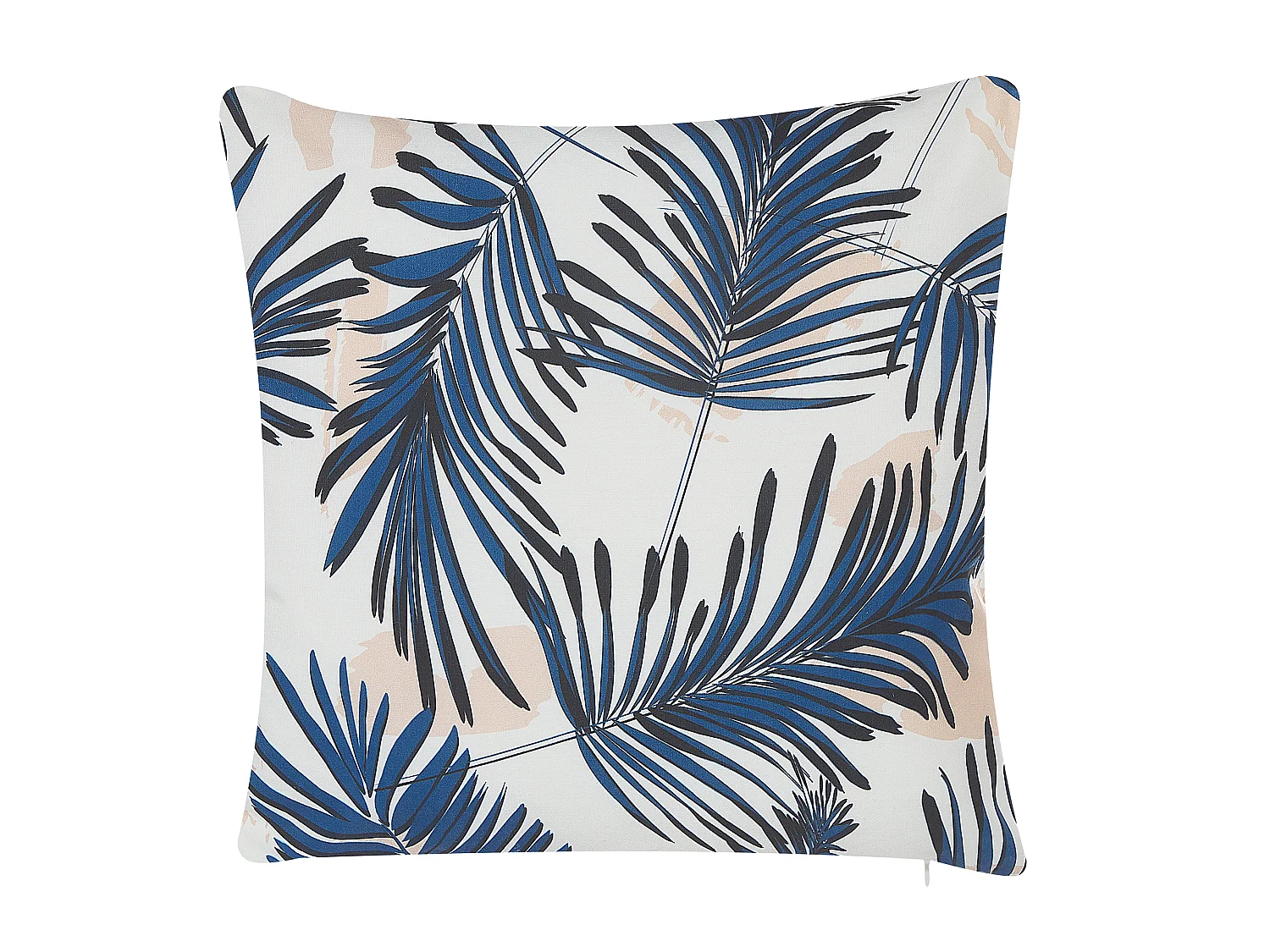 Conjunto de 2 almofadas de jardim ELATI Padrão de plantas 45 x 45 cm Azul marinho