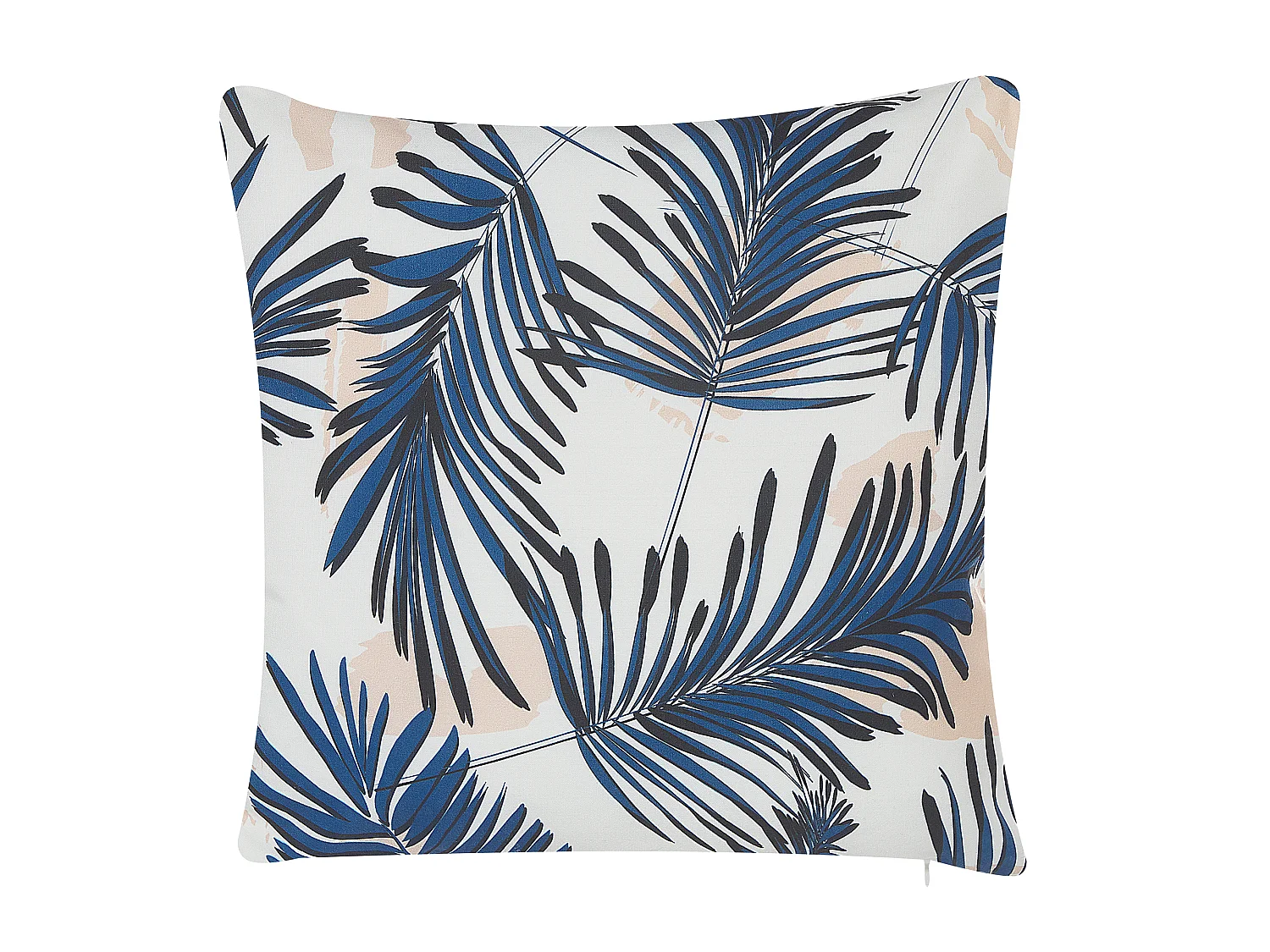 Gartenkissen 2er Set ELATI Pflanzenmuster 45 x 45 cm Marineblau