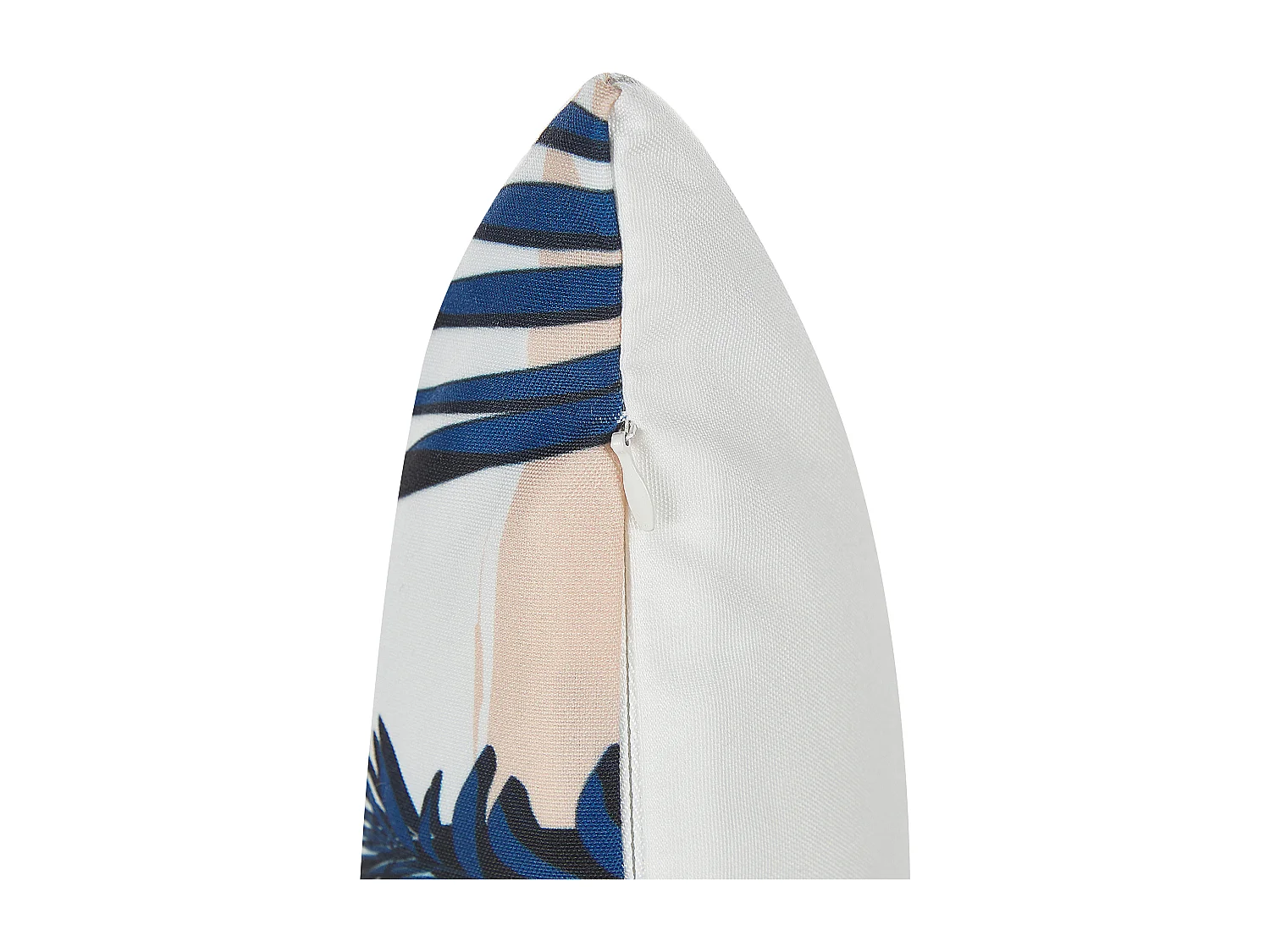 Lot de 2 coussins d'extérieur ELATI Motif de plante 45 x 45 cm Bleu marine