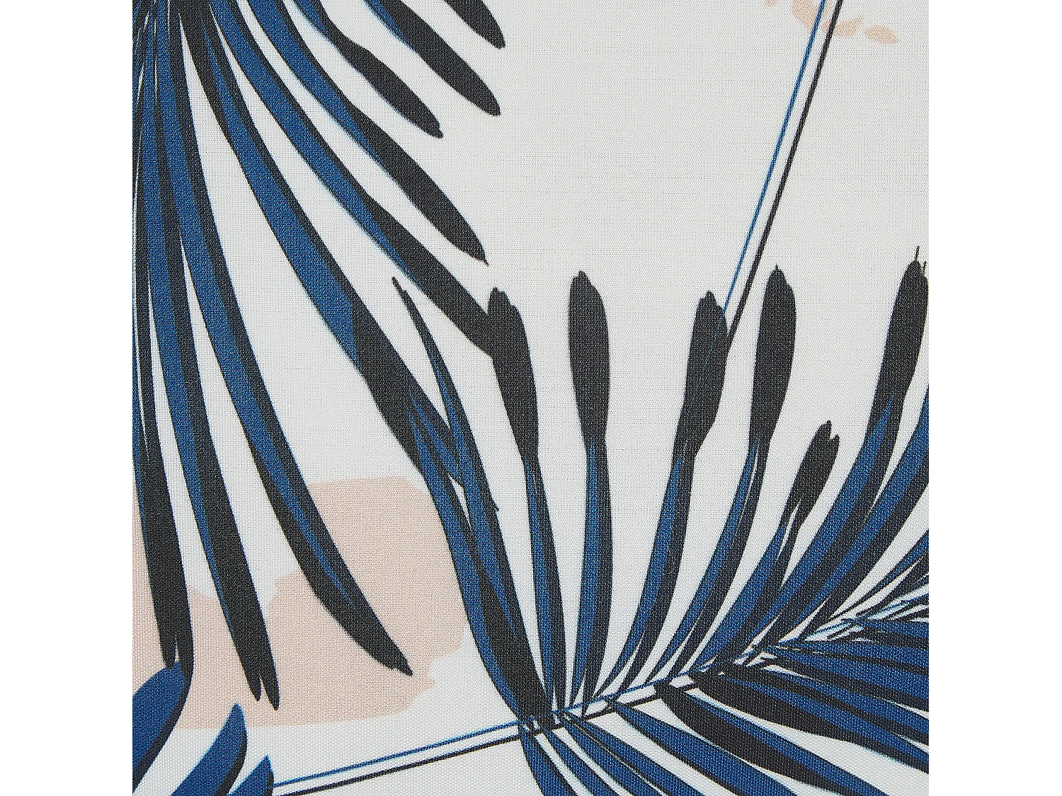 Lot de 2 coussins d'extérieur ELATI Motif de plante 45 x 45 cm Bleu marine