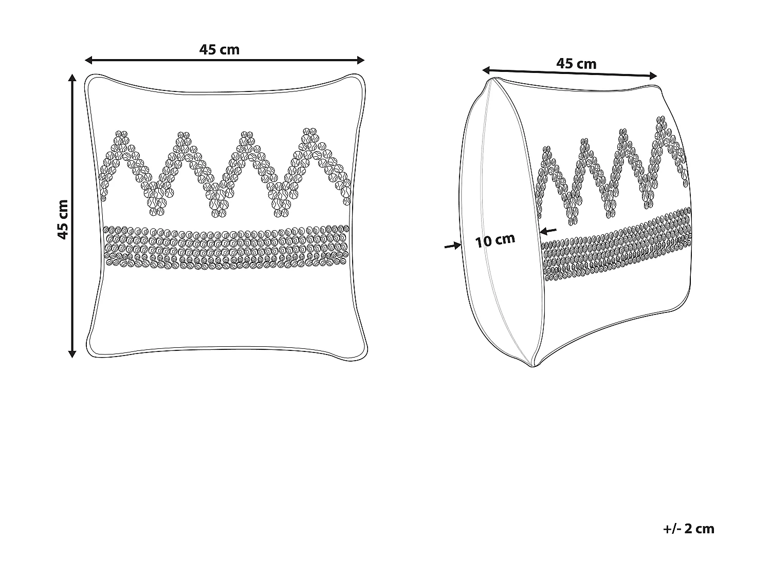 Poduszka dekoracyjna EYTELIA Bawełna 45 x 45 cm Niebieski Wzór geometryczny
