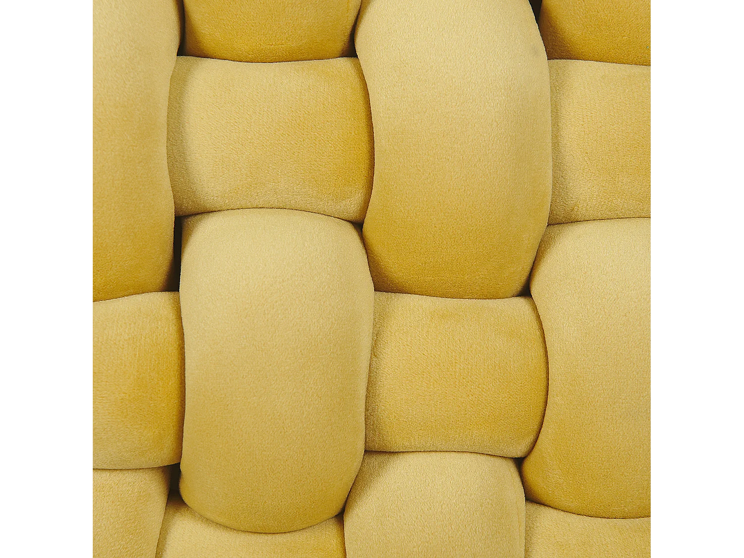 Almofada decorativa com nós amarela 30 x 30 cm SIRALI