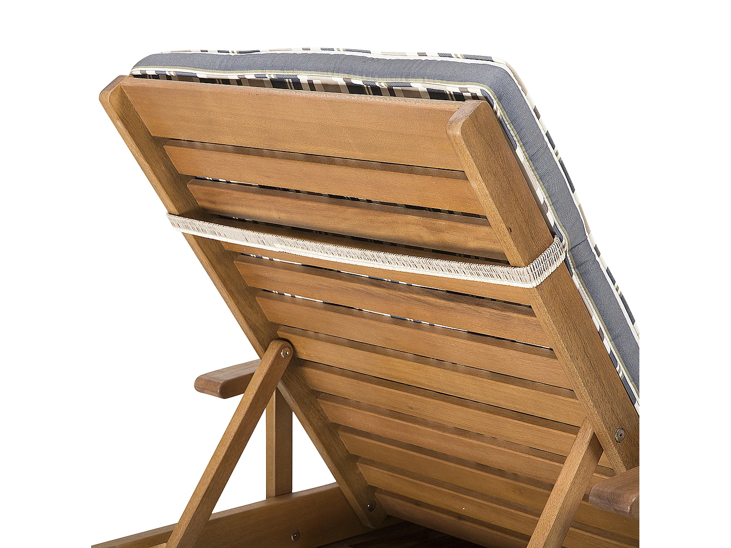 Liegenauflage für Gartenliege 188x59x5 cm Blau Beige Strefen Toscana/Java