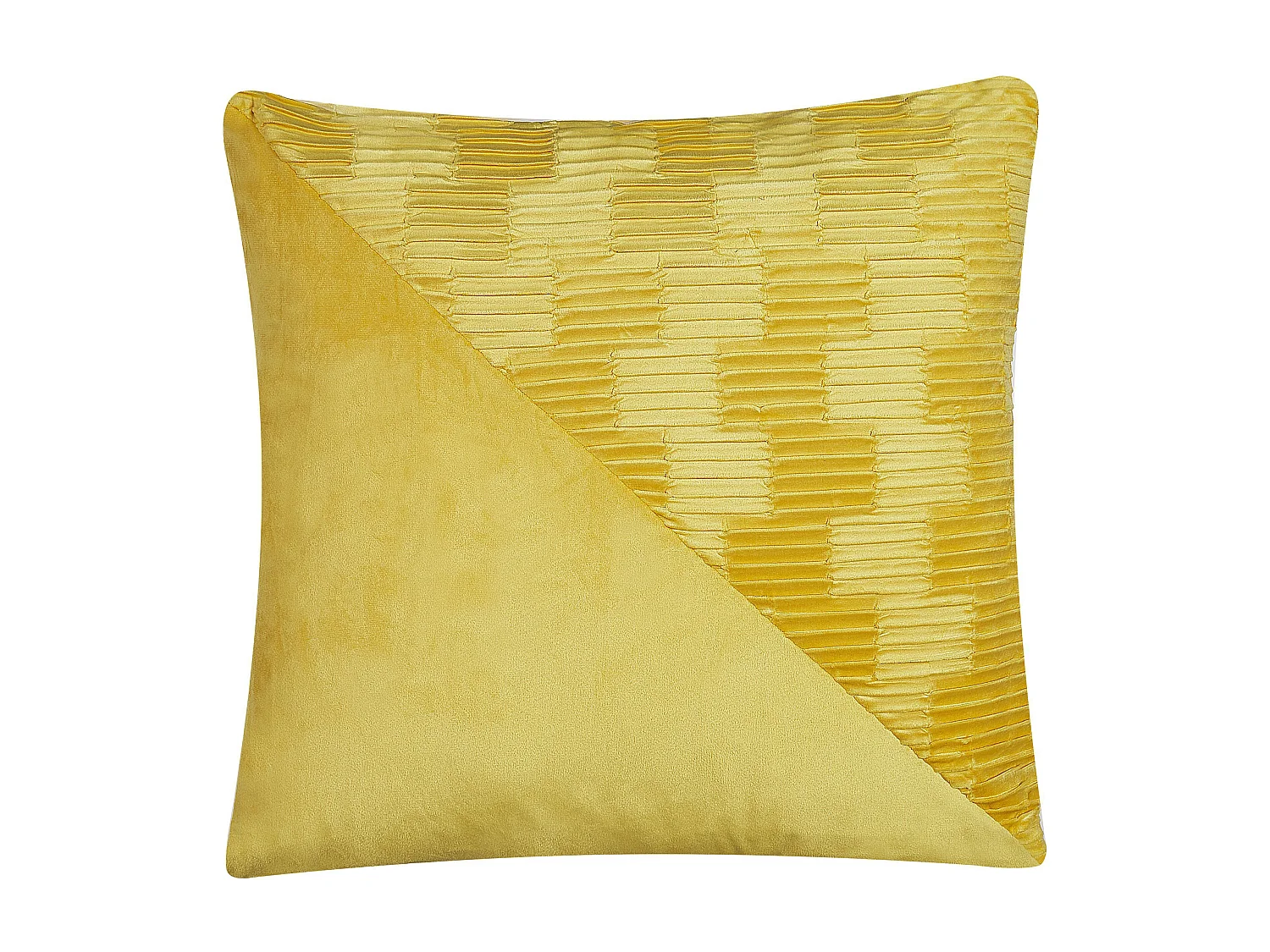 Lot de 2 coussins ORIGANUM Bouclé 45 x 45 cm Unicolore Moutarde