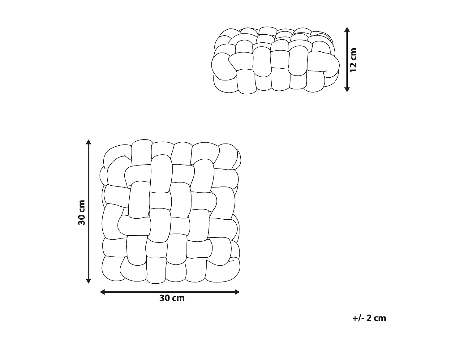 Almofada decorativa SIRALI Veludo 30 x 30 cm Cinzento Sólido