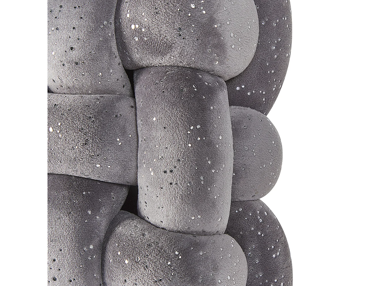 Coussin SIRALI Velours 30 x 30 cm Gris Unicolore