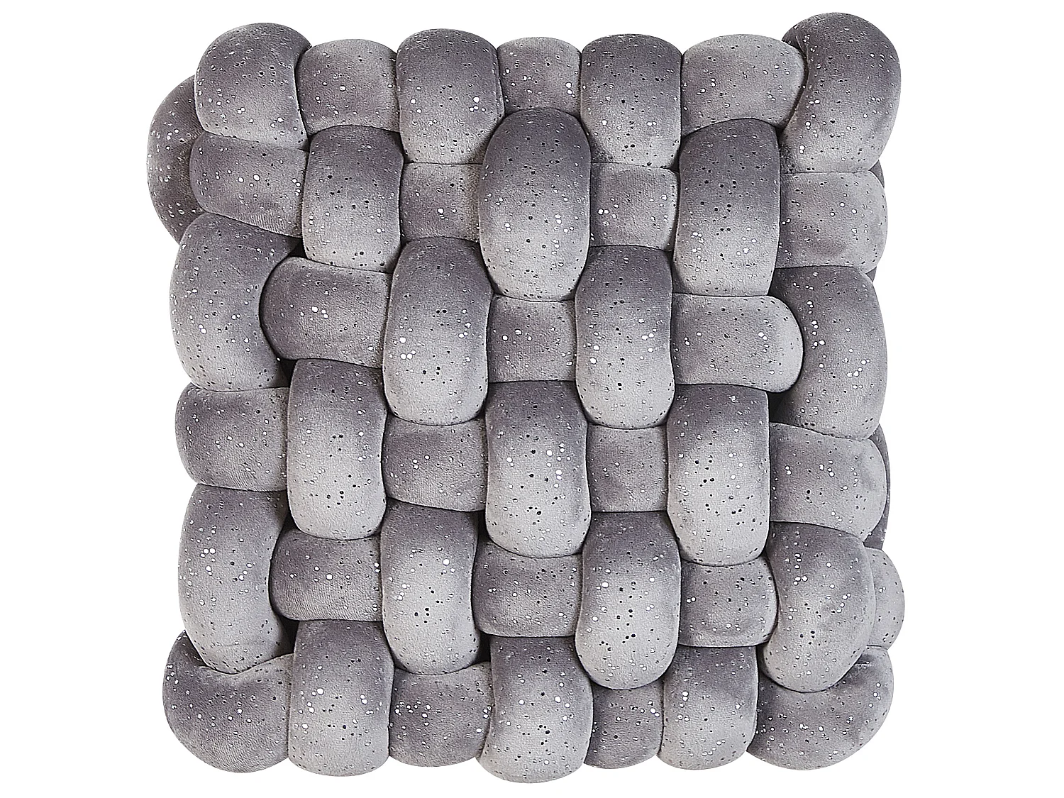 Throw Cushion SIRALI Velvet 30 x 30 cm Grey Solid