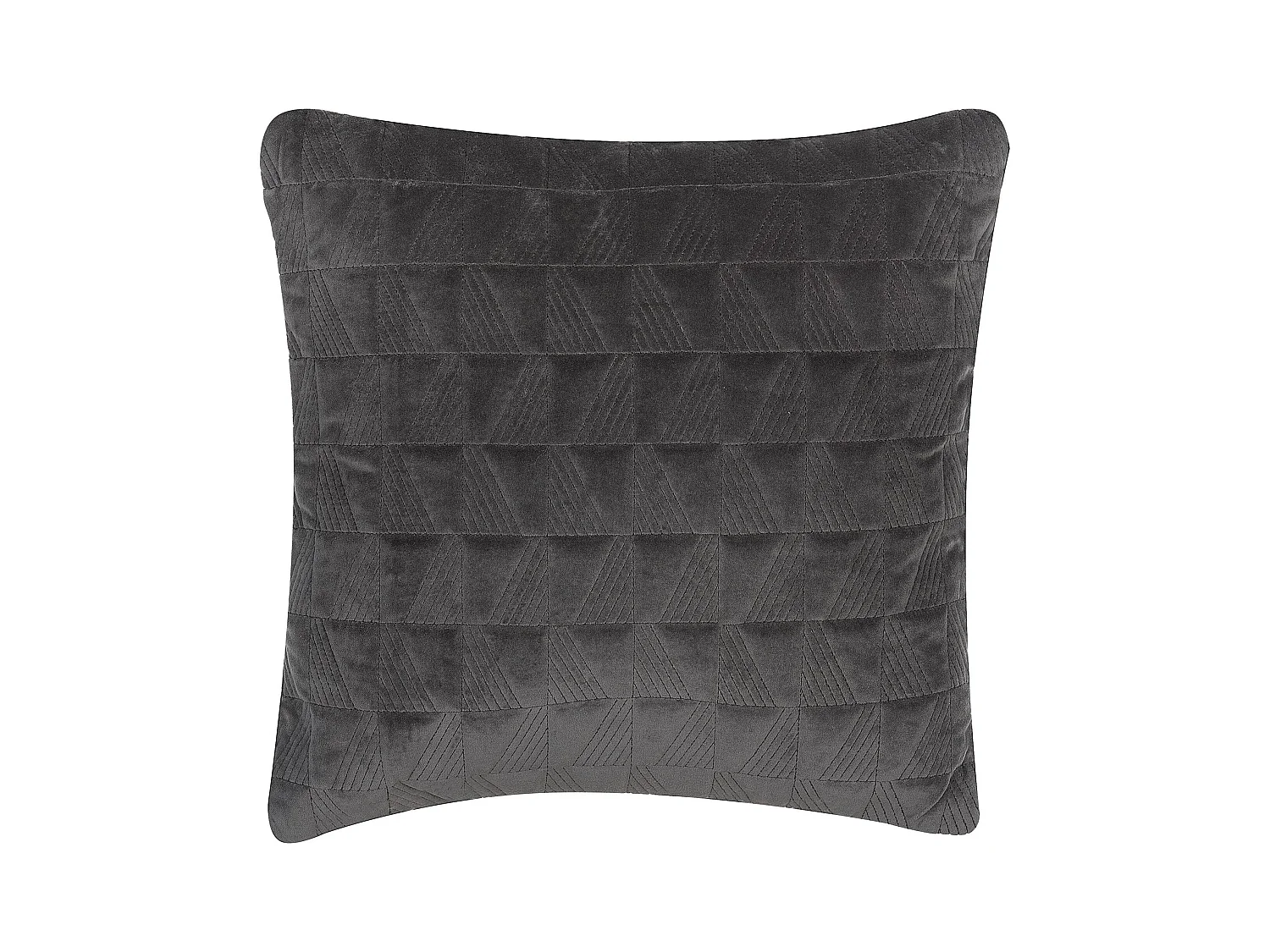 Coussin LALAM Coton 45 x 45 cm Gris Motif à chevrons