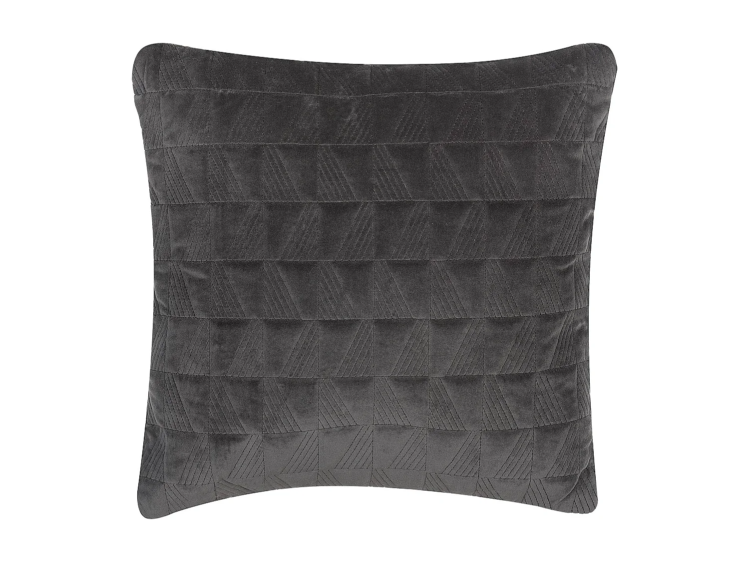 Coussin LALAM Coton 45 x 45 cm Gris Motif à chevrons