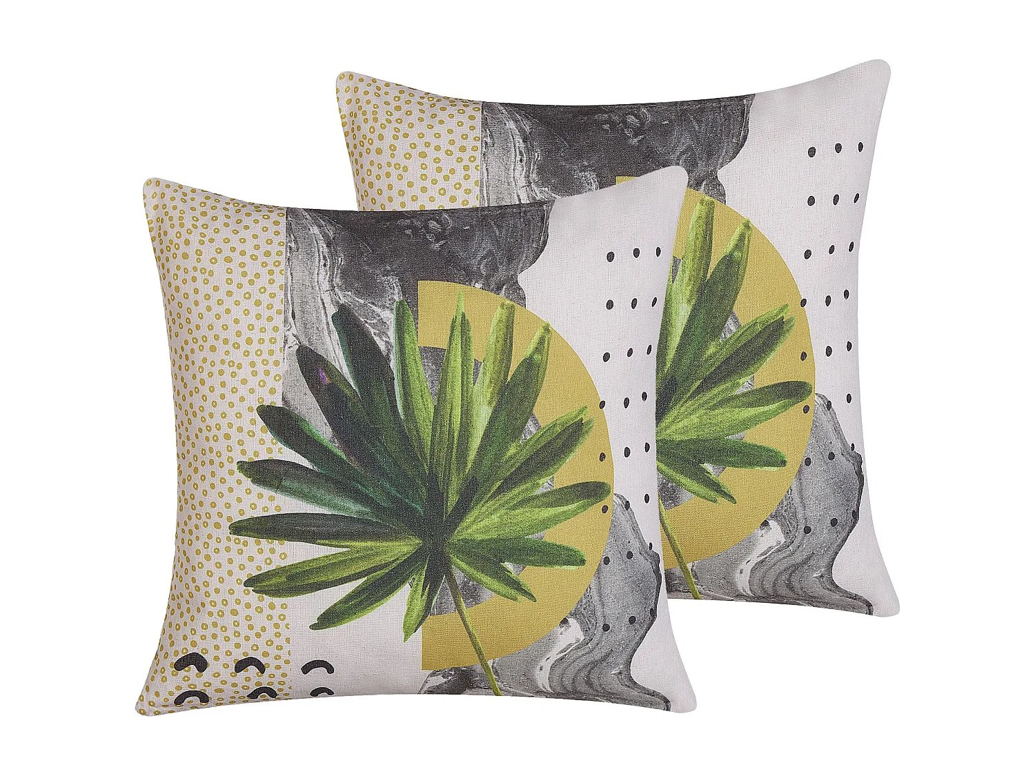 Conjunto de 2 almofadas decorativas HOLCUS Bouclé 45 x 45 cm Multicolor Padrão abstracto