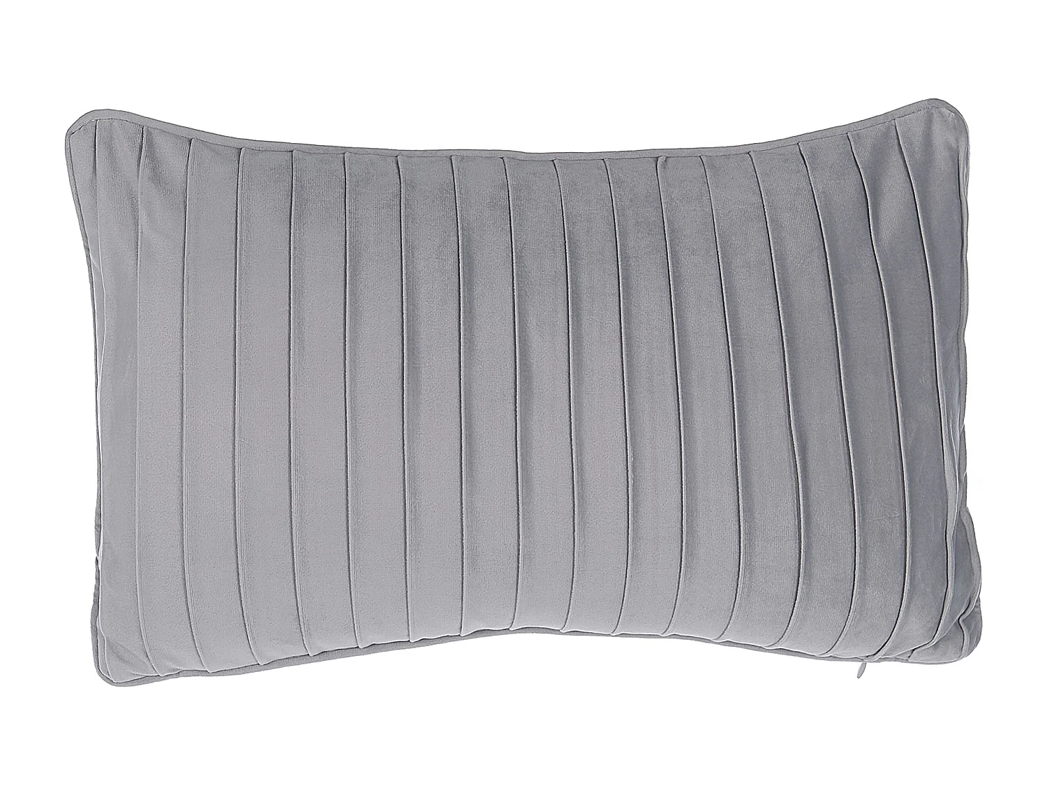 Lot de 2 coussins décoratifs KOMANA Velours 30 x 50 cm Gris À rayure
