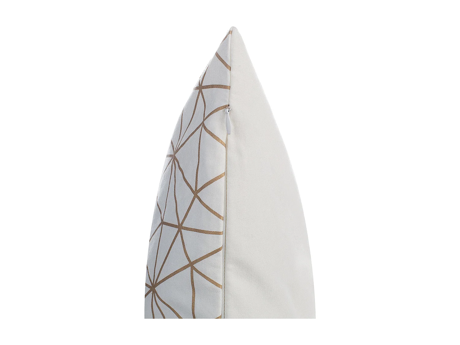 Lot de 2 coussins décoratifs SEDUM Coton 45 x 45 cm Blanc Doré Motif géométrique