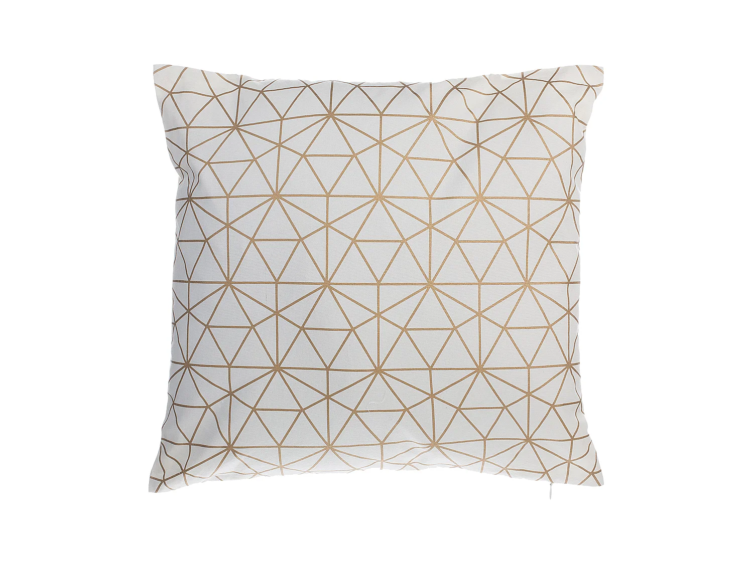 Set van 2 decoratieve kussens SEDUM Katoen 45 x 45 cm Wit Goud Geometrisch patroon