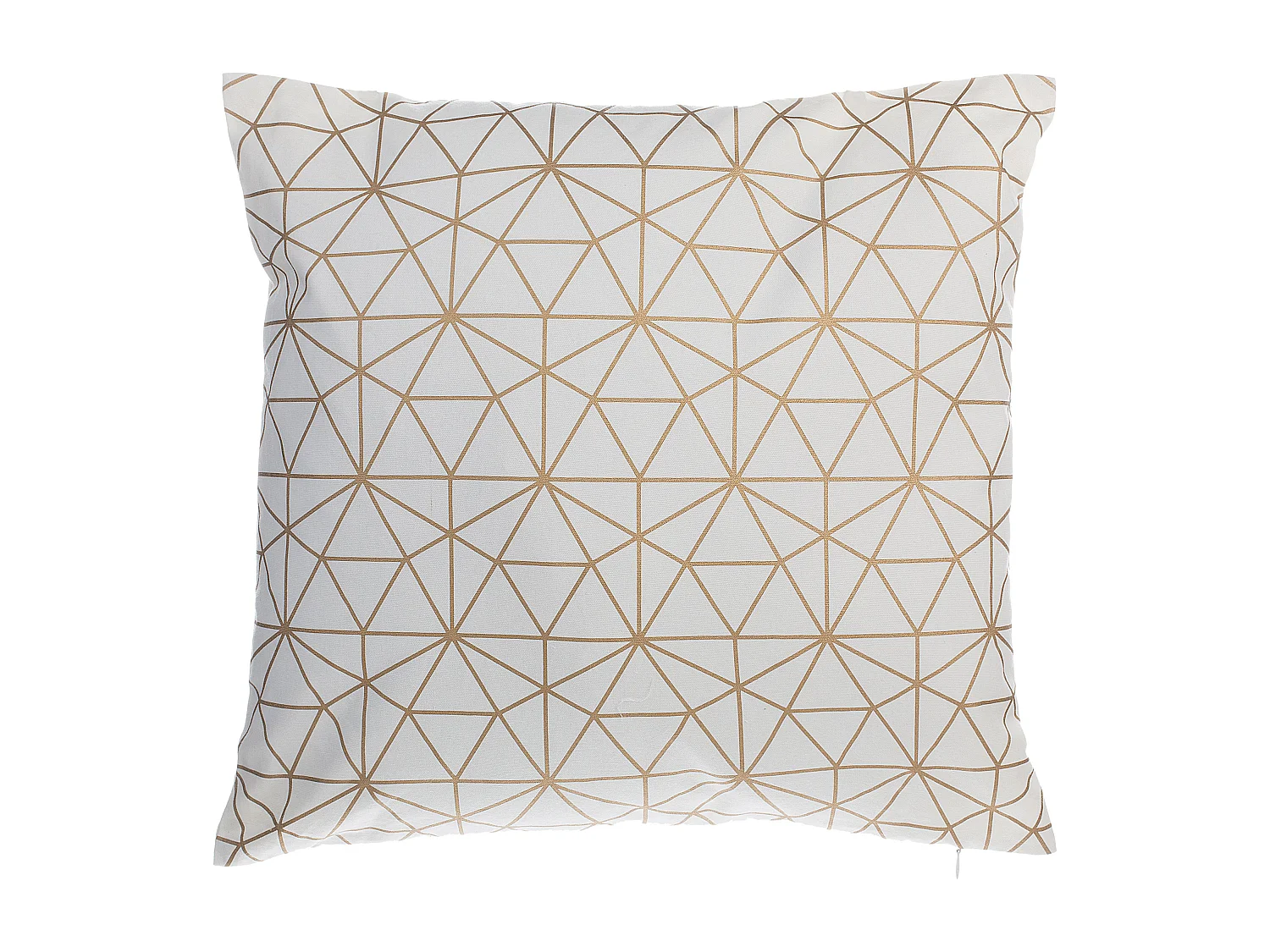 Dekokissen Baumwolle Netz weiß/gold 45 x 45 cm im 2er Set Sedum