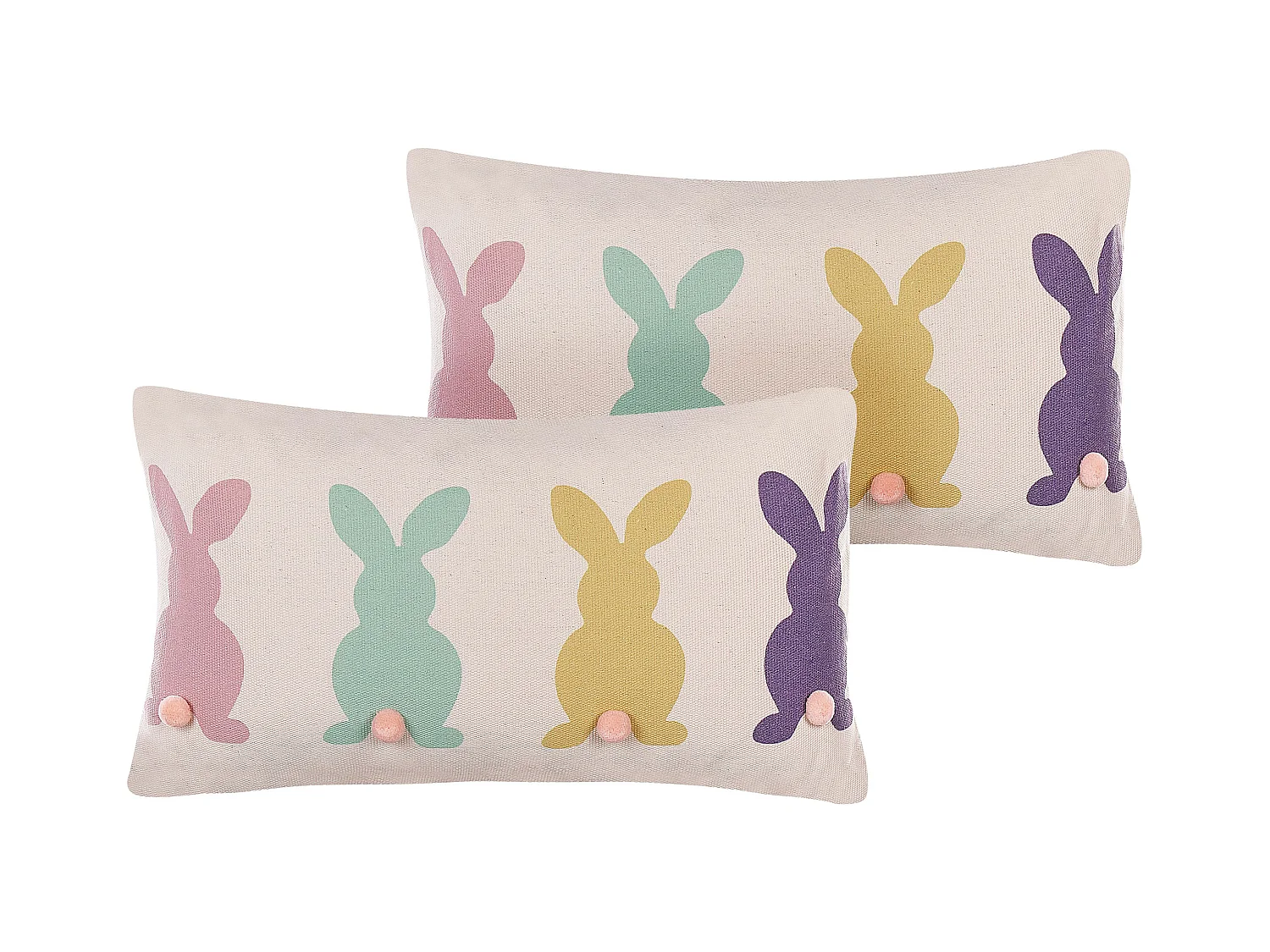 Lot de 2 coussins décoratifs CLUSIA 30 x 50 cm Beige