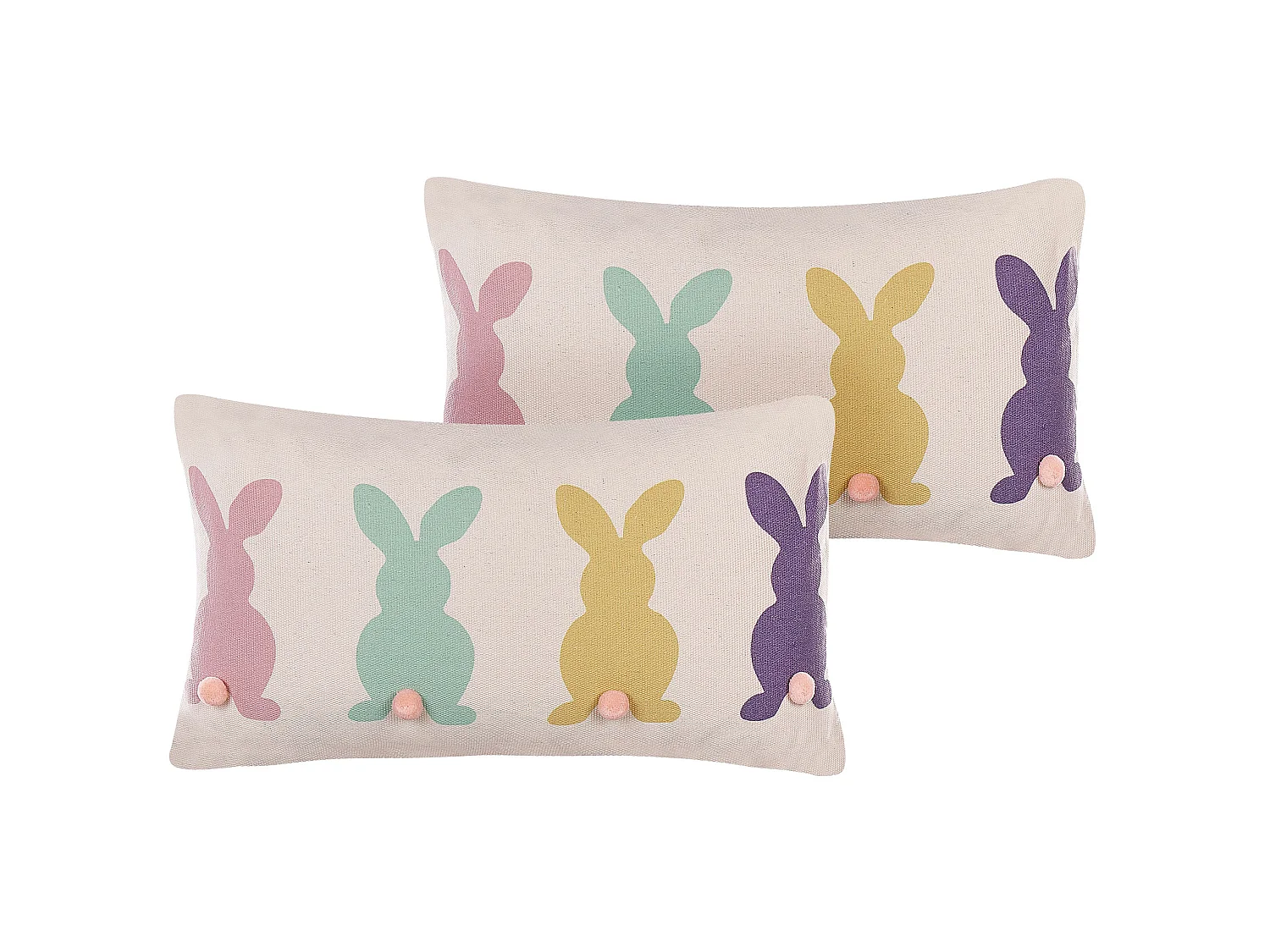Lot de 2 coussins à motif lapin multicolore 30 x 50 cm CLUSIA