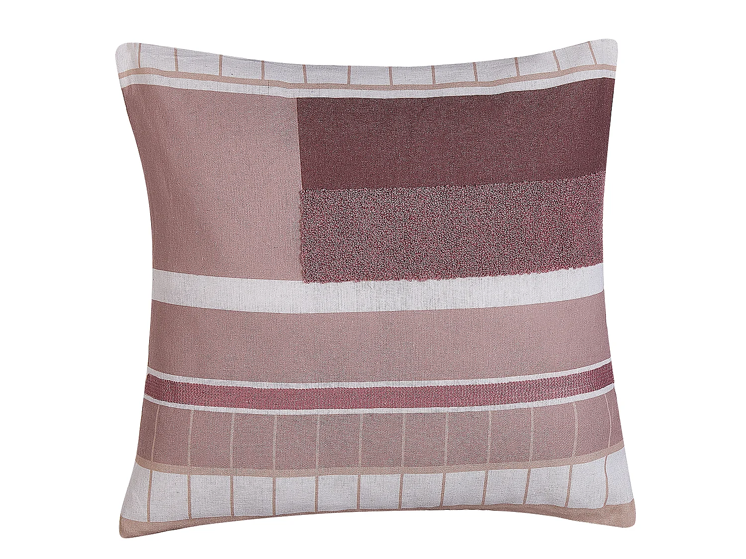 Conjunto de 2 almofadas decorativas ERINUS 45 x 45 cm Vermelho Padrão geométrico