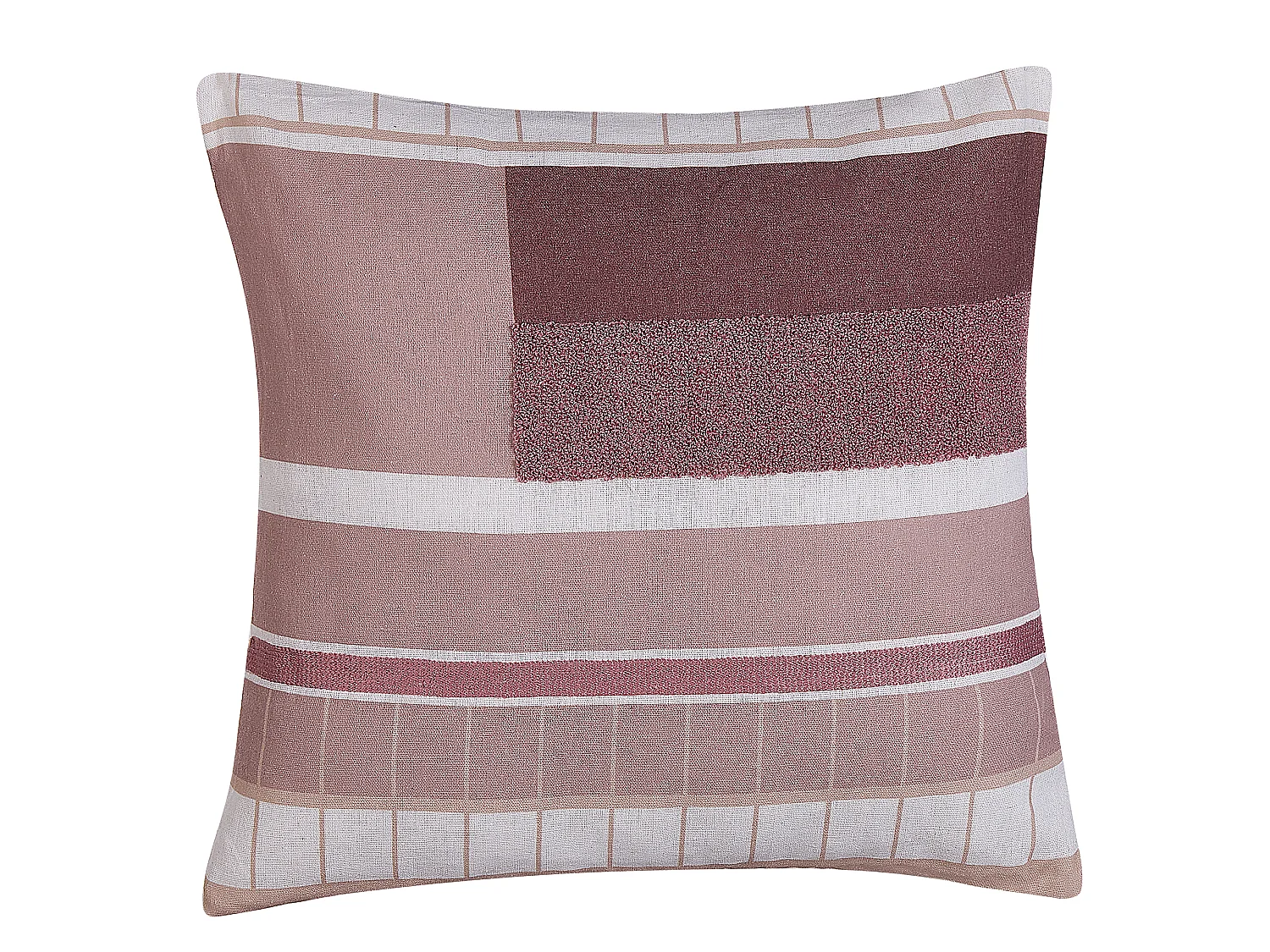 Modernes Dekokissen 2er Set Stoff bunt geometrisches Muster 45x45 cm quadratisch